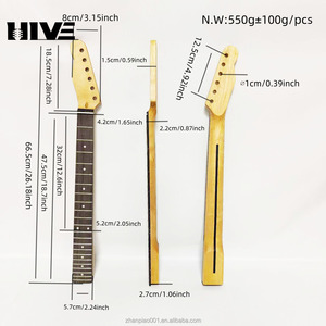 Manico <span class=keywords><strong>per</strong></span> Chitarra Stile TL con Finitura Opaca in <span class=keywords><strong>Legno</strong></span> d'Acero a 22 Tasti <span class=keywords><strong>per</strong></span> Mancin, Accessorio <span class=keywords><strong>per</strong></span> Modifica e Assemblaggio - Product Image 2