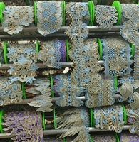 Garnitures en strass scintillantes à la mode, dentelle africaine guipure brodée pour la confection de vêtements et d'accessoires