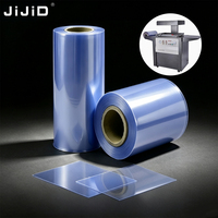 Film d'emballage sous vide transparent en PVC bleu JIJID pour l'emballage de composants électroniques, de pièces automobiles et de matériel.