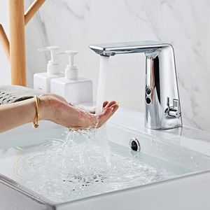Robinet de lavabo mitigeur chaud/froid avec bonde escamotable et capteur intelligent pour salle de bain - Product Image 1