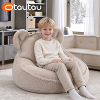 Housse de pouf moderne et mignonne pour enfants OTAUTAU, en fausse fourrure de cachemire épaisse et douce, housse amovible pour pouf, fauteuil paresseux SF157
