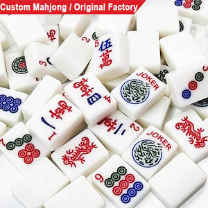 Ensemble de jeu de mahjong pliable de luxe personnalisé avec motifs gravés et imprimés, tuiles en acrylique anti-décoloration pour 4 joueurs - Product Image 2