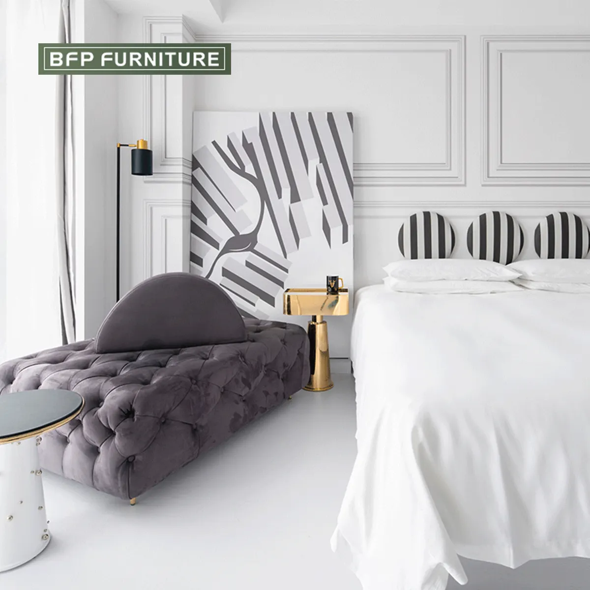 BFP Accueil Projet commercial Resort Villa Hôtel Mobilier Style moderne Lit Suite