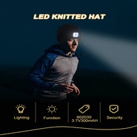 Caldo antivento con luce di emergenza USB ricaricabile cuffia LED lampada frontale cappello per campeggio all'aperto