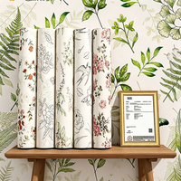 Papier peint auto-adhésif floral de style français, autocollant mural à peler et coller, décoration intérieure