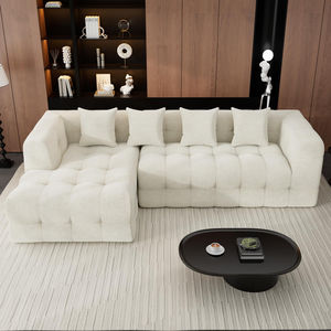 Nuevo Sofá Reclinable en Forma de L de Tela con Relleno de Esponja, Diseño Moderno, Ahorro de Espacio, Enrollable, para Negocios de Dropshipping - Product Image 3