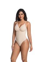 Body gainant amincissant pour femme, effet ventre plat, avec fermeture éclair, coupe string, col en V, pour sorties, Fajas