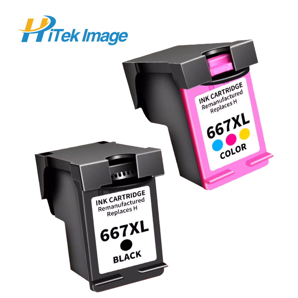HITEK совместимый HP 667 XL 667XL Восстановленный струйный картридж для HP667 для HP Cartucho Deskjet 1275 2374 2375 принтера