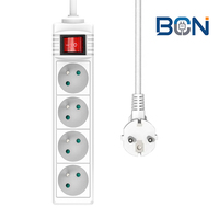 Französische Verlängerungssteckdose Elektrischer Schalter Steckdose Kindersichere Rundstift-Steckdose Stromkabel POWER STRIP