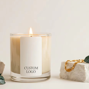 Candela Profumata Artigianale <span class=keywords><strong>di</strong></span> Lusso in Cera <span class=keywords><strong>di</strong></span> <span class=keywords><strong>Soia</strong></span> con Etichetta Privata, Personalizzabile per l'Arredamento Domestico, in Vaso <span class=keywords><strong>di</strong></span> Vetro Trasparente - Product Image 3