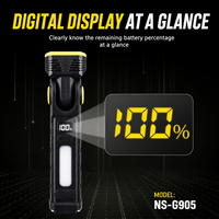 Lampe de travail LED rechargeable multifonctionnelle avec tête rotative, lampe d'inspection tactique étanche