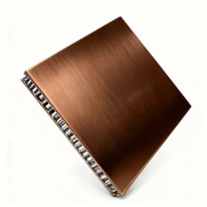 Échantillon gratuit de panneau en nid d'abeille en aluminium ignifuge, taille personnalisée, revêtement mural métallique pour systèmes de façade de bâtiment extérieur - Product Image 2