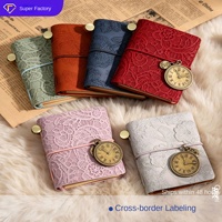 Carnet de voyage mini rétro à couverture en polyuréthane, style esthétique, avec sangle, idéal comme cadeau – Approvisionnement direct usine, vente transfrontalière