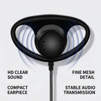 Casque audio souple en forme de D avec crochet d'oreille, prise jack 3,5 mm, non étanche, à réduction de bruit, unilatéral pour ordinateur portable/PC