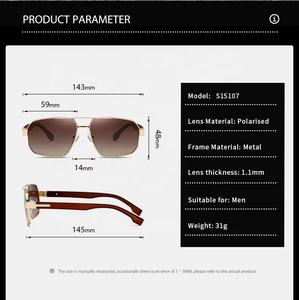 Gafas de Sol de Diseñador para Hombre, de Alta Calidad, Cómodas, con Protección UV400, Polarizadas, para Conducir, Moda para Exteriores, Lentes <span class=keywords><strong>TAC</strong></span>, Marca - Product Image 2