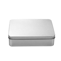 Boîte en métal rectangulaire en gros, emballage personnalisé pour biscuits, chocolats, bonbons, cadeaux