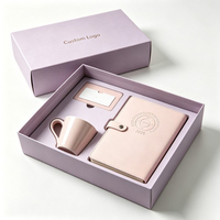 Coffret cadeau de luxe en gros pour carnet, avec boîte rigide à couvercle et base, pour livre, avec porte-cartes, bouteille d'eau, tasse, boîte artisanale personnalisable