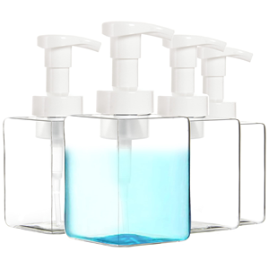 Bouteille de lotion en plastique PET recyclable de 150 ml, 200 ml, 300 ml avec pompe pour cosmétiques, gel douche, shampoing, masques pour le visage - Product Image 1