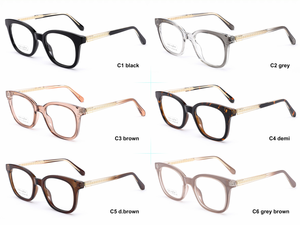 CC87111 – Lunettes anti-lumière bleue pour femme, monture carrée unie en TR90, branches en métal, écologiques, légères et tendance pour le quotidien - Product Image 4