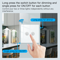 Interrupteur intelligent WiFi LangYeao 1/2/3 voies, gradation progressive 1%-100%, compatible Alexa Google Home, contrôle indépendant