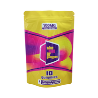 Sacs plats zip-lock en mylar blanc mat imprimés sur mesure Emballage résistant aux enfants à gousset sur support de 3.5 grammes pour la distribution directe