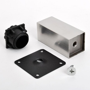 Có thể điều chỉnh chiều cao vuông thép không gỉ gỗ chân tủ Đen TV hỗ trợ chân cho sofa Bàn cà phê TV dày chân cho - Product Image 4