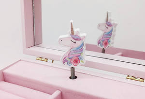Boîte à bijoux musicale en bois licorne de luxe personnalisée pour filles, cadeau princesse pour enfants - Product Image 6