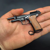 Modelo de Pistola de Juguete de Aleación M92 1:3, Llavero de Metal Desmontable y Exquisito, Aspecto Realista, Colección de Pistolas Falsas, Juguete Antiestrés, Regalos para Hombres Adultos