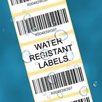 Étiquettes adhésives thermiques imperméables réutilisables, rouleau de 2000 étiquettes, 50 x 25 mm, découpées, autocollantes, pour codes-barres, emballage