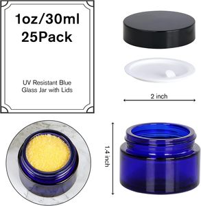 Pot cosmétique en verre violet UV noir de 5 ml, 10 ml, 15 ml, protection UV, pot en verre rond, directement de l'usine - Product Image 3