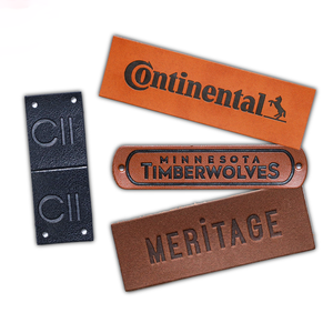 Nhà Sản Xuất Giá Hot Bán Màu Đen Debossed Logo Sắt Trên May Trên Tùy Chỉnh PU Da Vá Nhãn Cho Mũ Mũ - Product Image 6