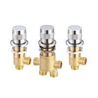 Robinet de douche pour bain à remous en laiton poli, mitigeur eau chaude/froide à 2 poignées pour baignoire avec design classique et jet cascade