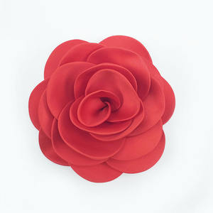 Gran oferta hecha a mano 12cm Camelia Rosa asada para decorar Lencería traje de baño accesorio de ropa decorativa - Product Image 1