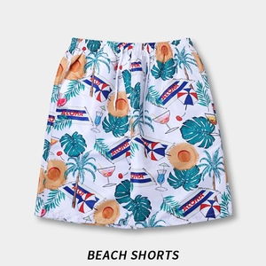 Shorts <span class=keywords><strong>de</strong></span> <span class=keywords><strong>bain</strong></span> pour hommes OEM ODM à imprimé tropical, style brésilien, séchage rapide, motif floral feuille <span class=keywords><strong>de</strong></span> palmier, avec poche - Product Image 2