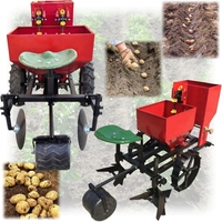Planteuse multifonctionnelle de pommes de terre, d'oignons et d'ail, montée sur tracteur, avec fonction de paillage et d'apport d'engrais