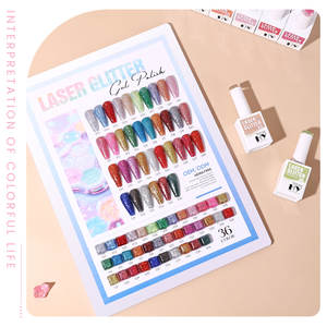 Smalto Gel Hanyi TPO Free 15ml, 36 Colori, Effetto Riflettente Flashlight, Formula Senza HEMA, Personalizzabile OEM, Glitter Laser Fai-da-Te LED UV - Product Image 3