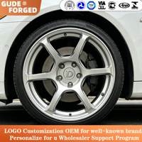 Jantes forgées GUDE GT Racing 2 pièces polies argentées pour voitures particulières 18 19 20 21 22 pouces pour Toyota VW Golf EVO