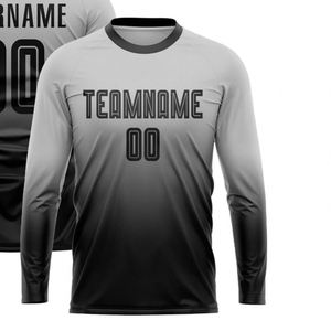 Modern <b>Long</b> Sleeve Soccer Jersey Gradient Football Shirt Lightweight Breathable Sportswear for Team Training League <b>Matches</b> - Product Image 2