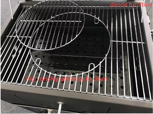 Foyer de camping portable luxueux <span class=keywords><strong>Danda</strong></span> DF-136, barbecue extérieur au charbon de bois, chariot, acier moulé avec revêtement en poudre, métal, aluminium - Product Image 3