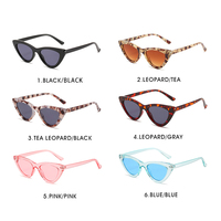 Lunettes de soleil en plastique pour femmes, vente en gros de haute qualité, triangle personnalisé uv400 œil de chat