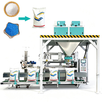 Máquina de llenado semiautomática de 25kg y 50kg para harina y almidón de grado alimenticio, línea de envasado de grano para alimento animal en bolsas de papel