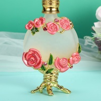 Botol Parfum Logam Pohon Bunga Mawar Paten Arab Dubai 15Ml 18Ml Minyak Esensial Isi Ulang Botol Attar Wadah #15310