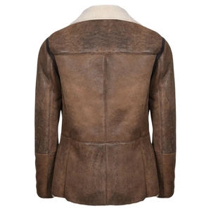 Men Brown Distressed Aviator Leather <b>Jacket</b> Genuine Leather Vintage <b>Pilot</b> Bomber Winter Warm Flight <b>Jacket</b> Fur Collar Streetwear - Product Image 6