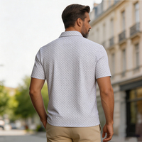 Polo de golf pour homme avec logo personnalisé, vente en gros, séchage rapide, évacuation de l'humidité, extensible, performance, piqué, pour sports athlétiques