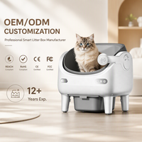 Bac à litière intelligent autonettoyant pour chat 81L extra large avec caméra de surveillance vidéo, contrôle par application, pour plusieurs chats, toilettes automatiques sécurisées pour animaux de compagnie