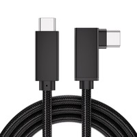Câble USB 3.2 C vers C DFX à angle droit 90 degrés, 1 m, 20 Gbit/s, tressé avec E-Marker pour Steam Deck, MacBook, SSD