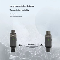 Système de microphone sans fil AROMA ARC2, 7 canaux, adaptateur de microphone XLR, système émetteur-récepteur dynamique UHF sans fil