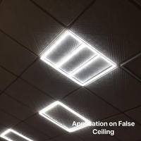 Surfaces minces 595x595 40W LED plafond plat gril panneau lumineux pour bureau Led cadre panneau lumineux Led lumière