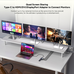 Phổ biến nhất 7 trong 2 10Gbps 3.2 USB C đa dock hỗ trợ chia sẻ của cũ và mới máy tính USB HUB Loại 3.2 cổng kép Hub Splitter - Product Image 2