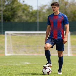 Kit Sportivo Estivo da Uomo 100% Poliestere ad Asciugatura Rapida, Traspirante, con Nome e Numero della <span class=keywords><strong>Squadra</strong></span>/Giocatore, Manica Corta, Collo Tondo - Product Image 2